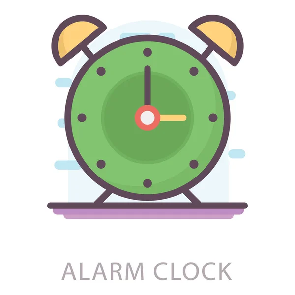 Reloj Despertador Diseño Plano Vector — Vector de stock