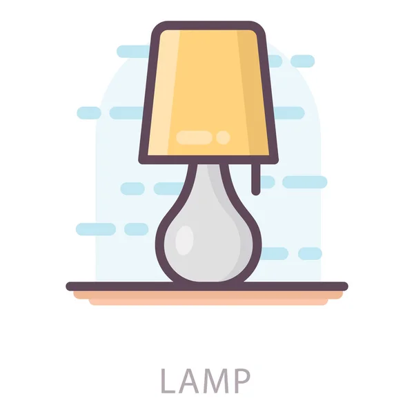 Diseño Del Icono Lámpara Sobre Fondo Blanco — Vector de stock
