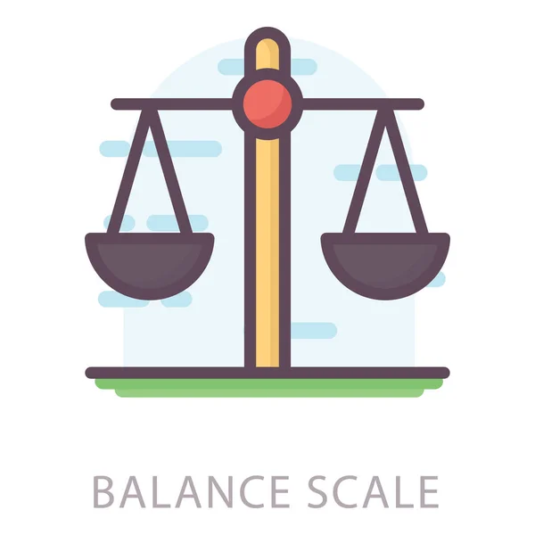 Balance Icône Échelle Dans Design Plat — Image vectorielle