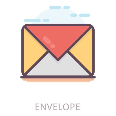 Posta düz tasarım simgesi