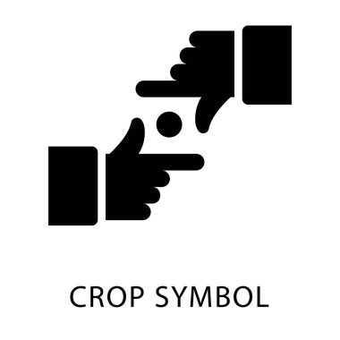 Kırpma sembolü simgesinin glyph tasarımı.