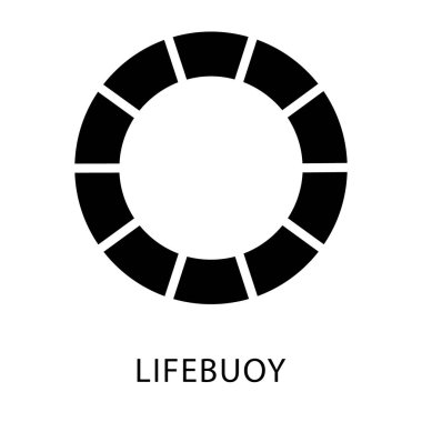 Hayat güvenliği için lifebelt katı simgesi 