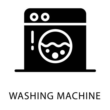 Çamaşır makinesi elektrikli ev aletleri simgesi.