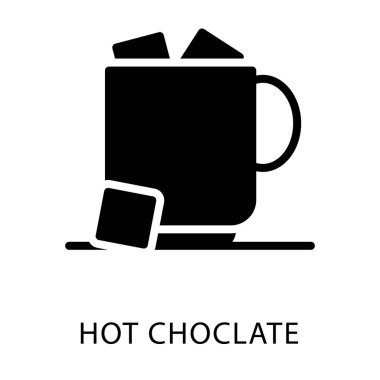 Sıcak çikolata simgesinin sağlam tasarımı.