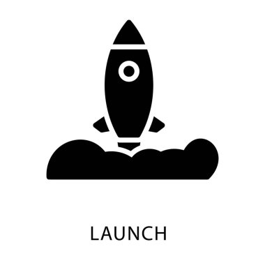 Başlangıç simgesinin Glyph vektör tasarımı