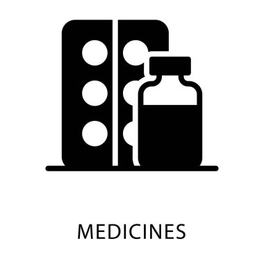 Glyph tasarımında Pills şerit simgesi 