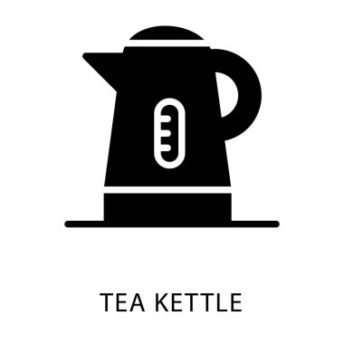 Elektrikli su ısıtıcısı vektörünün glifleri tasarımı 