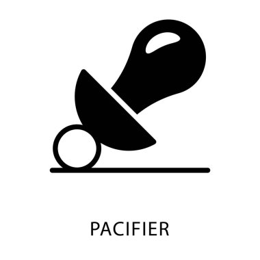 Bebek emzik simgesinin katı vektör tasarımı.