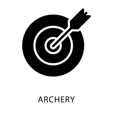 Soli vektör tasarımında hedef simgesi.