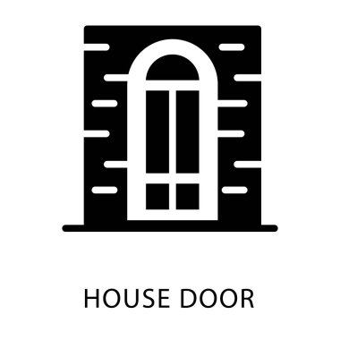 Ev kapı katı tasarım simgesi.