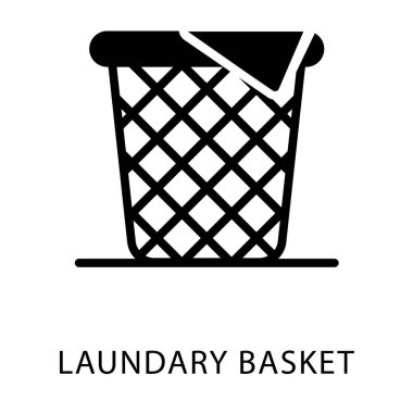 Çamaşır sepeti simgesinin sağlam vektör tasarımı