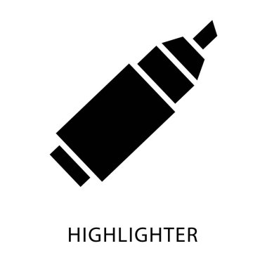 Vurgulayıcı simge tasarımı katı vektör 