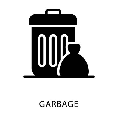 Atık kutusu simgesinin katı tasarımı