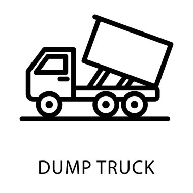 Damperli kamyonun hat vektör tasarımı