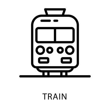 Çizgi tasarım simgesinde Tren
