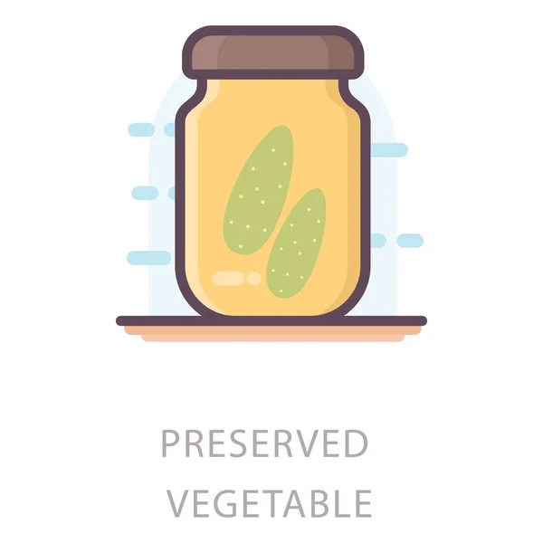 Diseño Vectorial Plano Del Icono Comida Preservada — Vector de stock