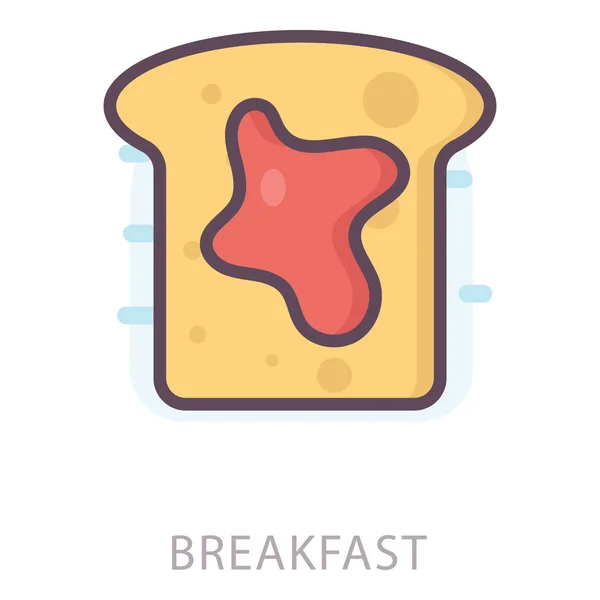 Ion Von Toast Flaches Design — Stockvektor