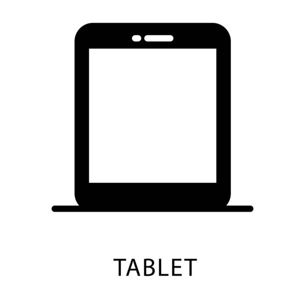 Solid vector design of tablet icon.