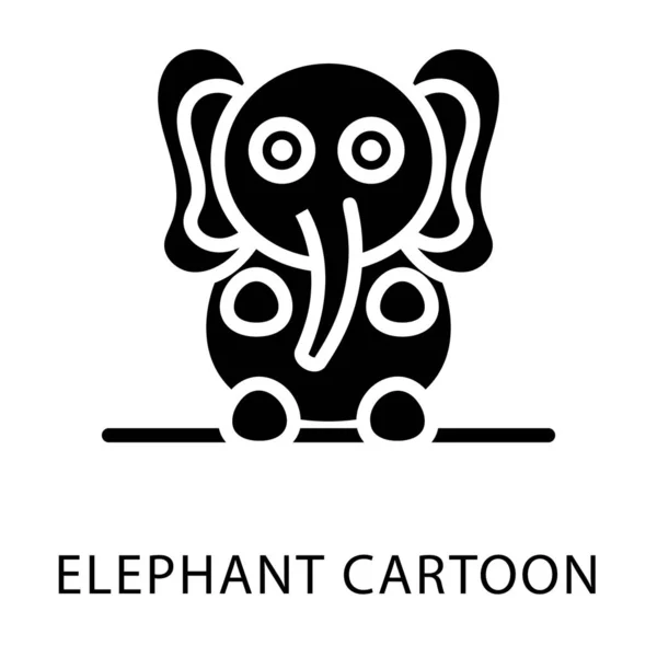 Икона Слоновьего Мультфильма — стоковый вектор