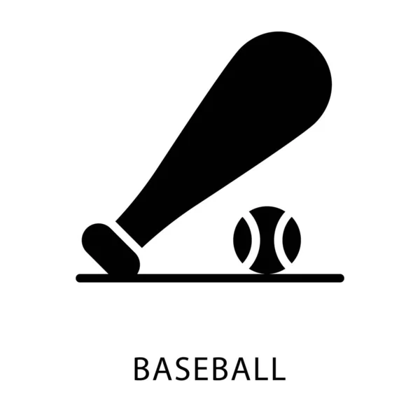 Baseball Ikone Gefülltem Design — Stockvektor