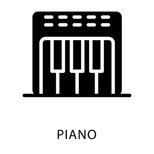 Icona Musicale Pianoforte Elettronica — Vettoriale Stock