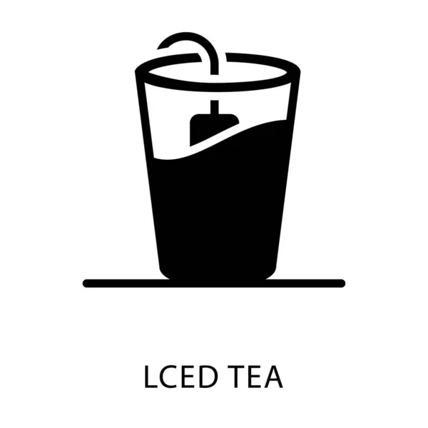 Teacup Icono Diseño Lleno Vector — Vector de stock