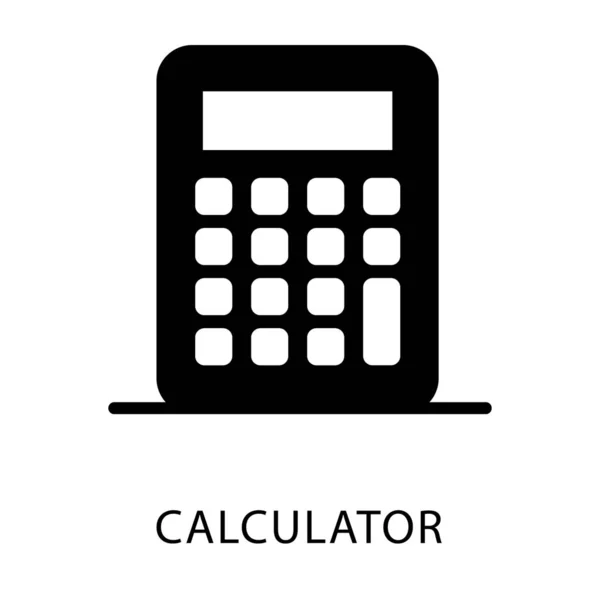 Icône Remplie Conception Calculatrice — Image vectorielle