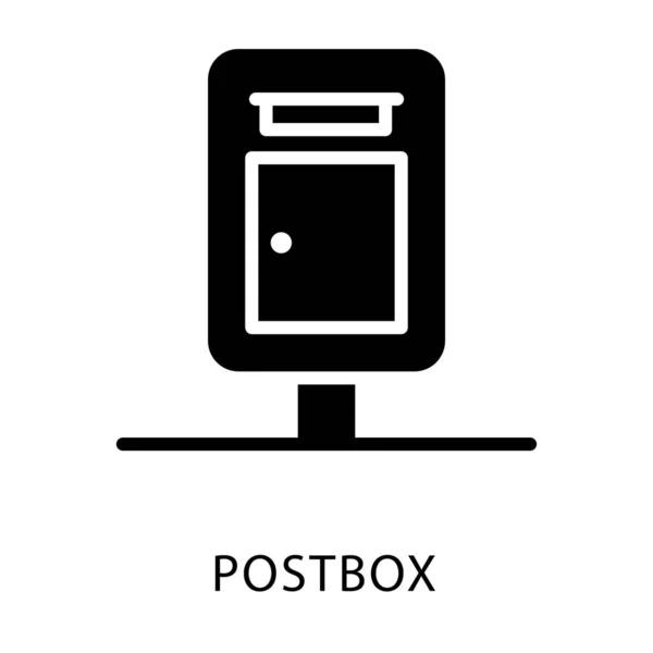 Letterbox Pictogram Glyph Ontwerp — Stockvector