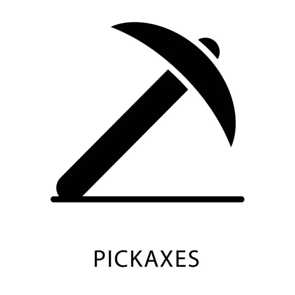 Icono Pickaxe Diseño Relleno — Vector de stock