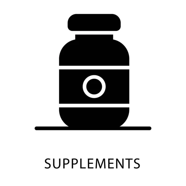 Supplement Icon Glyph Design — Stock Vector