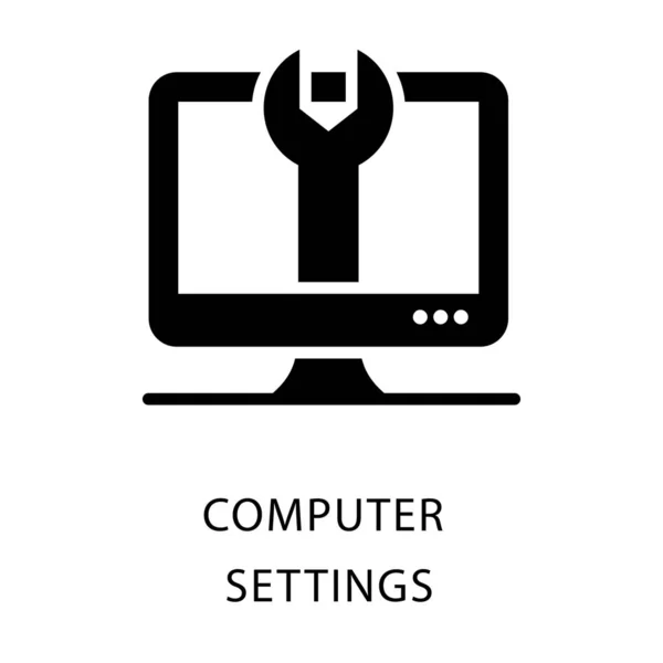 Solides Design Des Computer Setting Symbols — Stockvektor