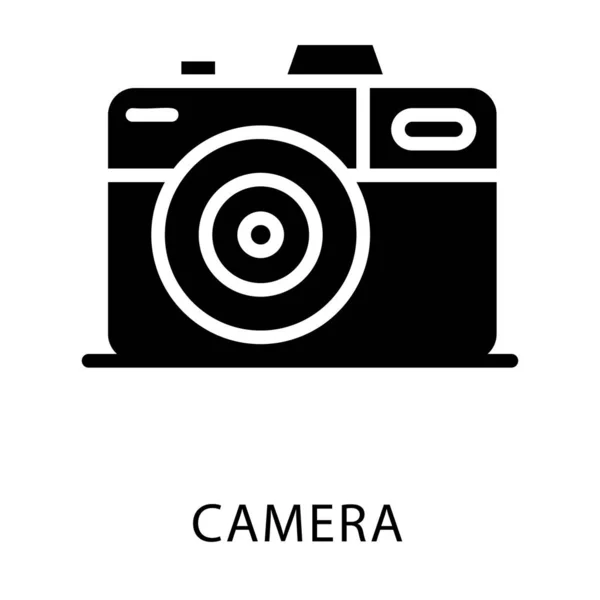 Photographic Camera Vector Filled Design — Stock Vector