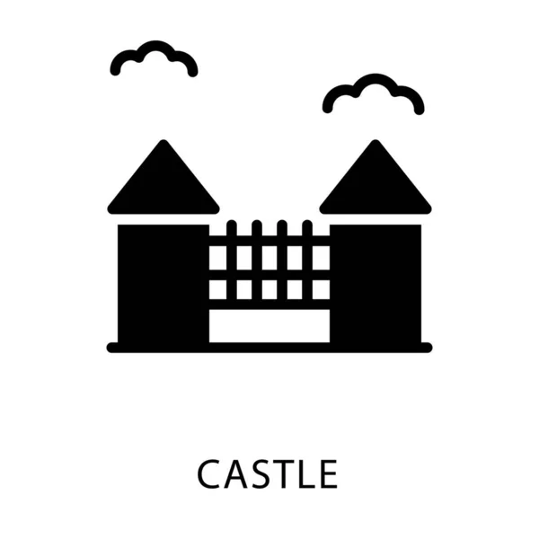 Ícone Castelo Design Preenchido — Vetor de Stock