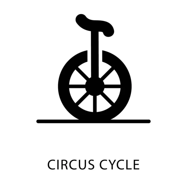 Ciclo Circo Ícone Glifo Design — Vetor de Stock