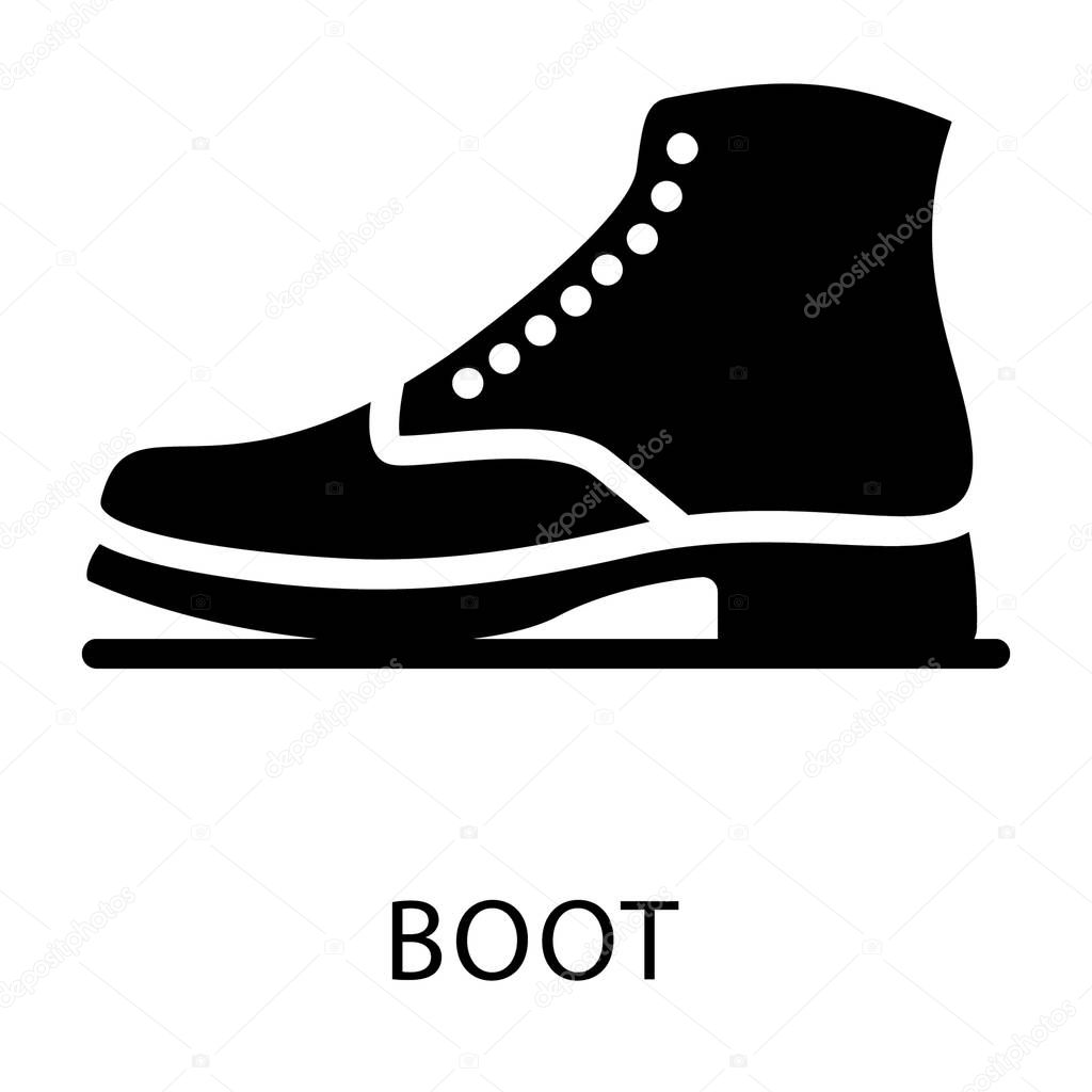 Boot icon in solid design.