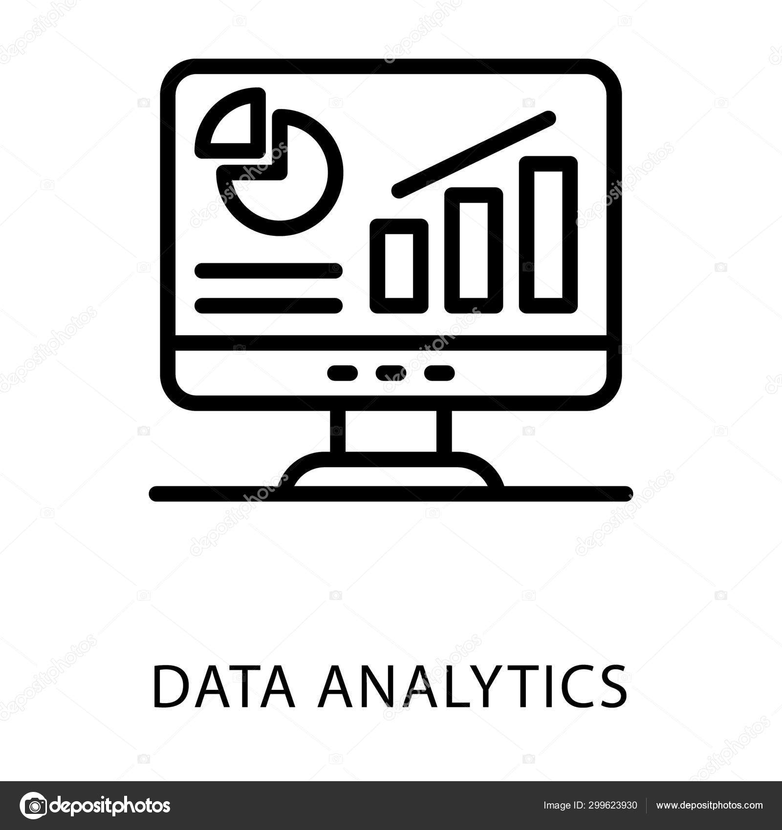 データ分析アイコンのラインデザイン ストックベクター ©vectorspoint 299623930