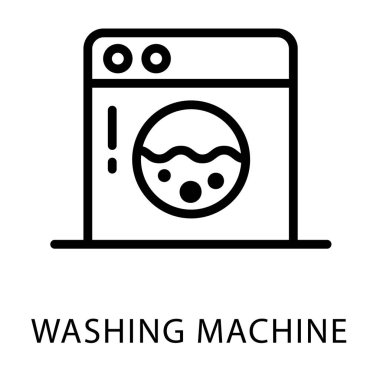 Çamaşır makinesi elektrikli ev aletleri simgesi.