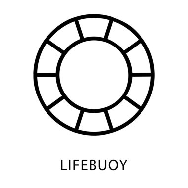 Yaşam emniyet hattı simgesi lifebelt 