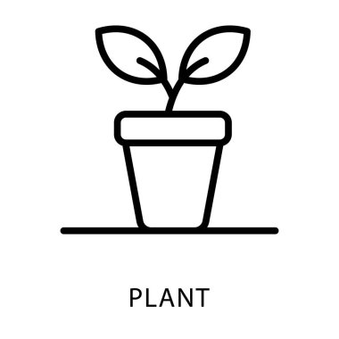Saksı simgesinin hat tasarımı.