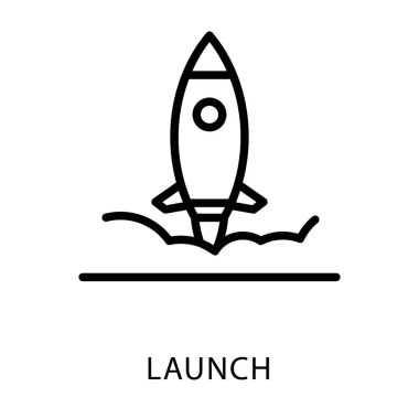 Başlangıç simgesi çizgi vektör tasarımı