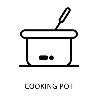 Pişirme pot simge hattı tasarımı.