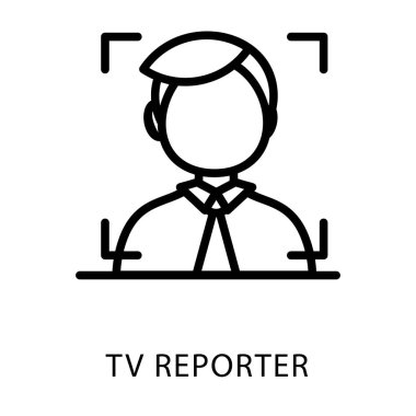 Odak kişi simge çizgi vektör tasarımı.