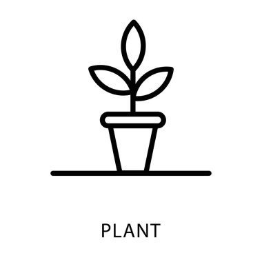 Saksı simgesinin hat tasarımı.