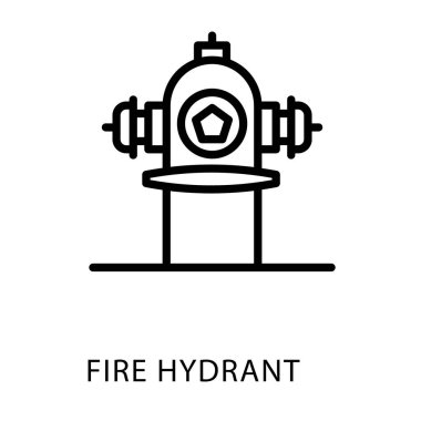 Yangın musluğu simgesi çizgi tasarımı