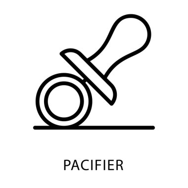 bebek emzik simgesinin hat vektör tasarımı.