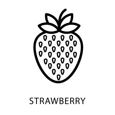 Satır tasarımında çilek simgesi.