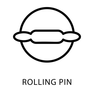 Hamur simgesi çizgi tasarımı yoğurma.