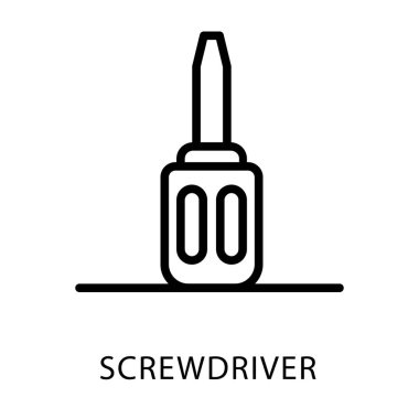 Satır tasarımında tornavida simgesi.