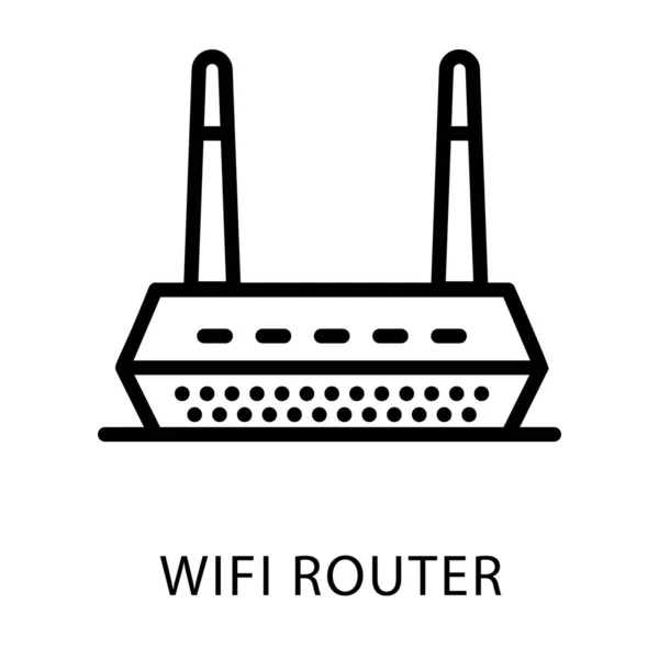 Wifi Router Vektor Vonaltervezés — Stock Vector