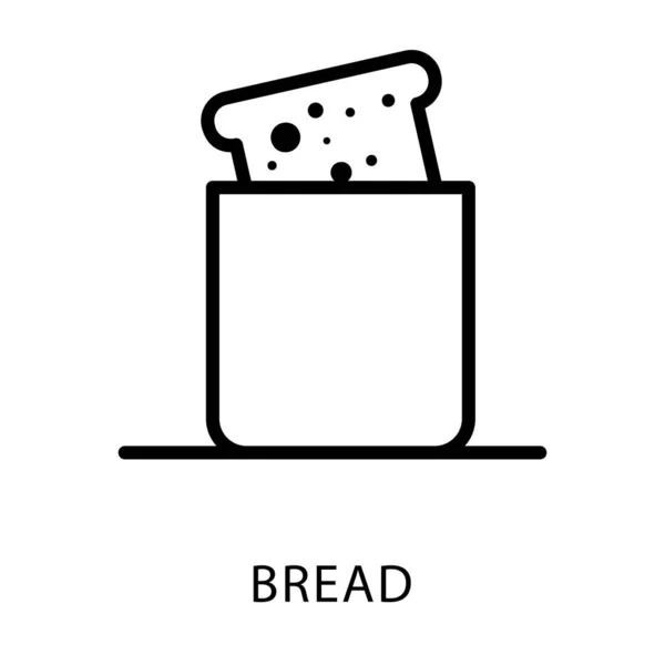 Ione Progettazione Linea Toast — Vettoriale Stock